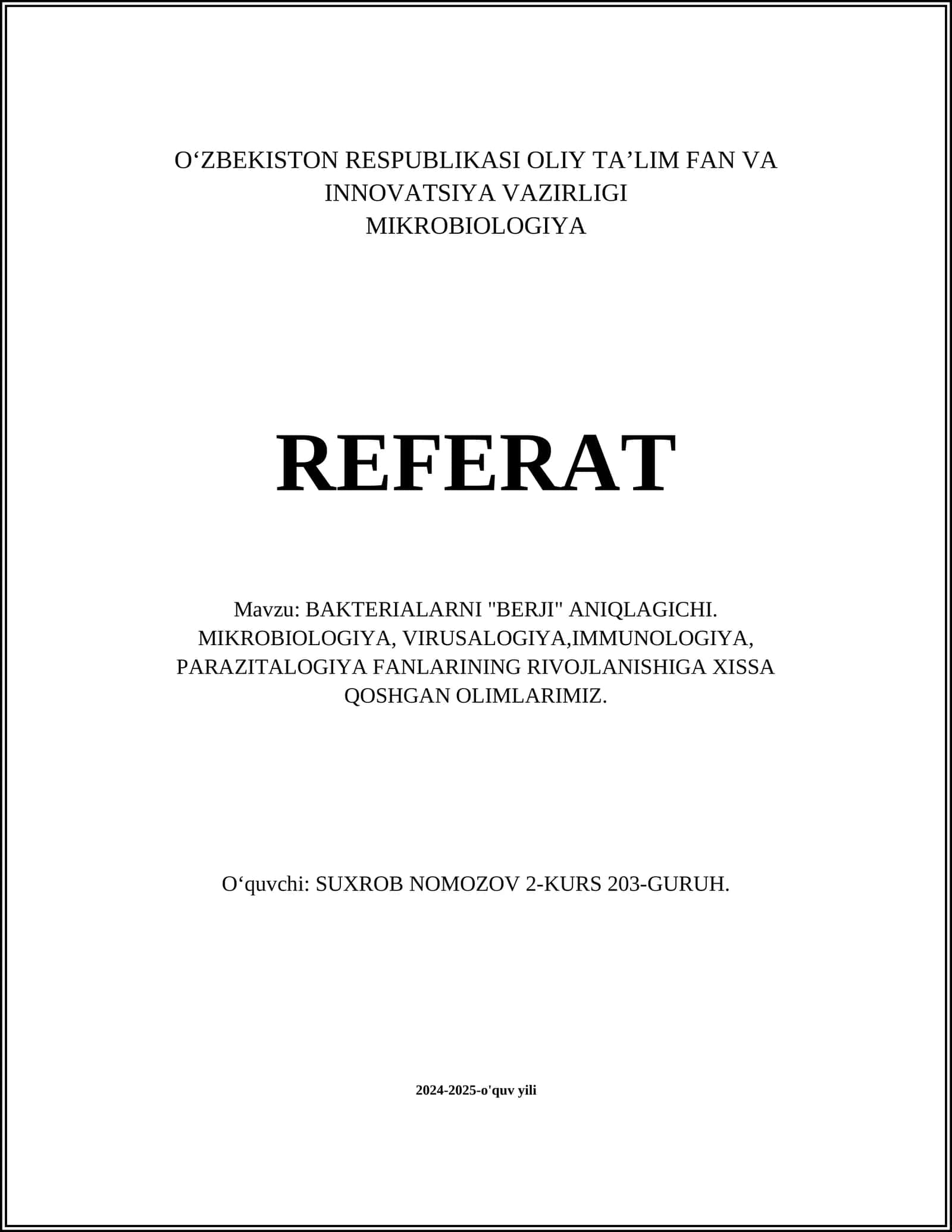 Bakterialarni "berji" aniqlovchi usullar 1