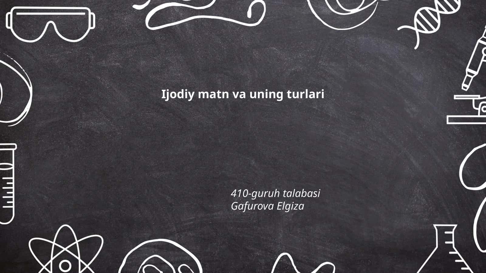 Ijodiy matn va uning turlari 1