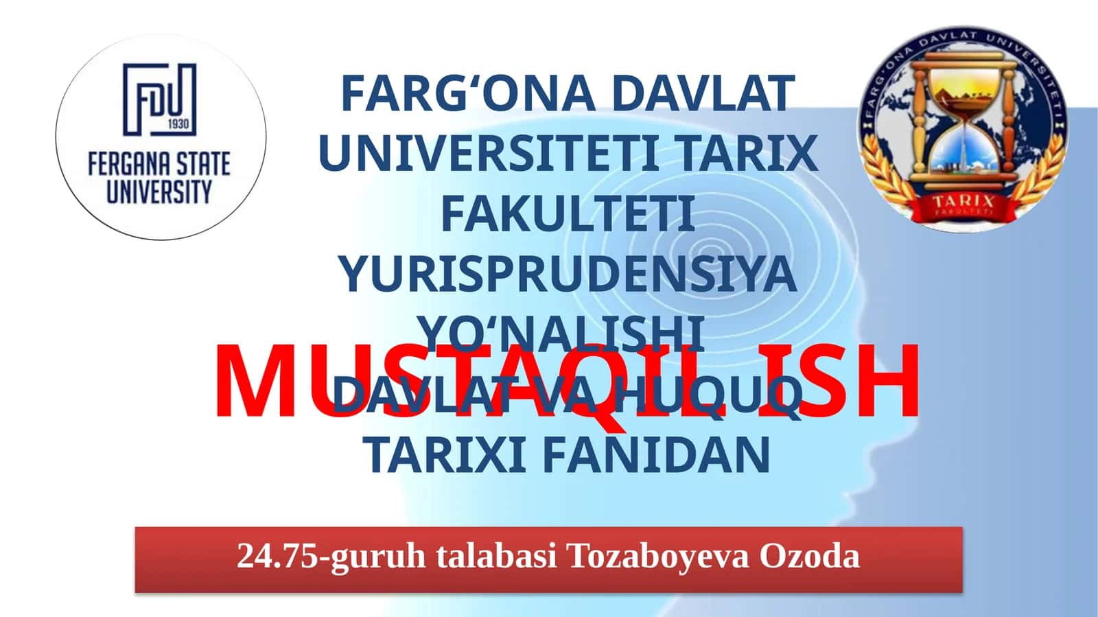 Davlat va huquq tarixi fanining davrlar gabo'lib o'rganish muammolari 1