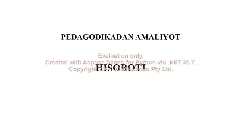 Amaliyot 1