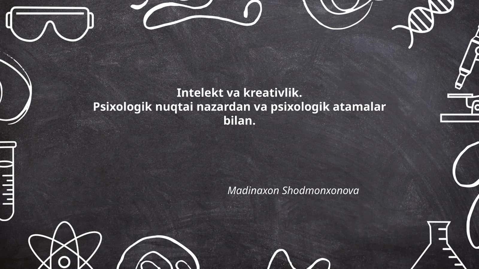 Intelekt va kreativlik 1