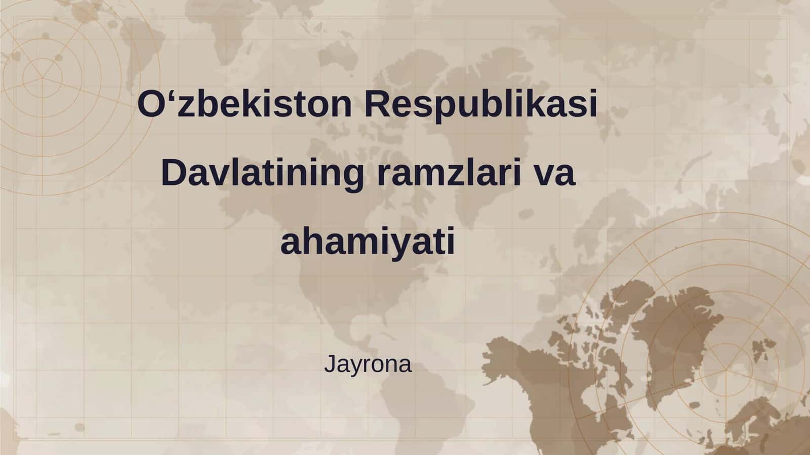 O‘zbekiston Respublikasi Davlatining ramzlari va ahamiyati 1