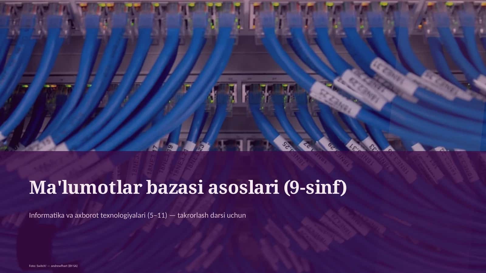 Ma'lumotlar bazasi asoslari (9-sinf) 1
