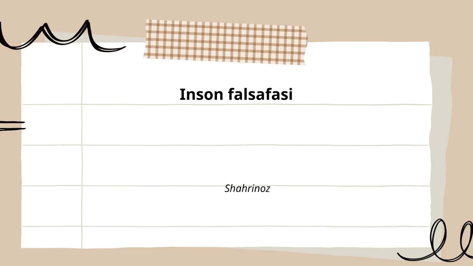 Inson falsafasi 1