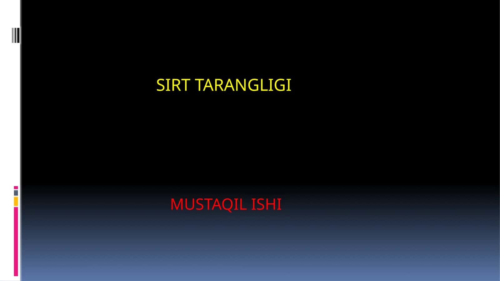 Sirt tarangligi 1