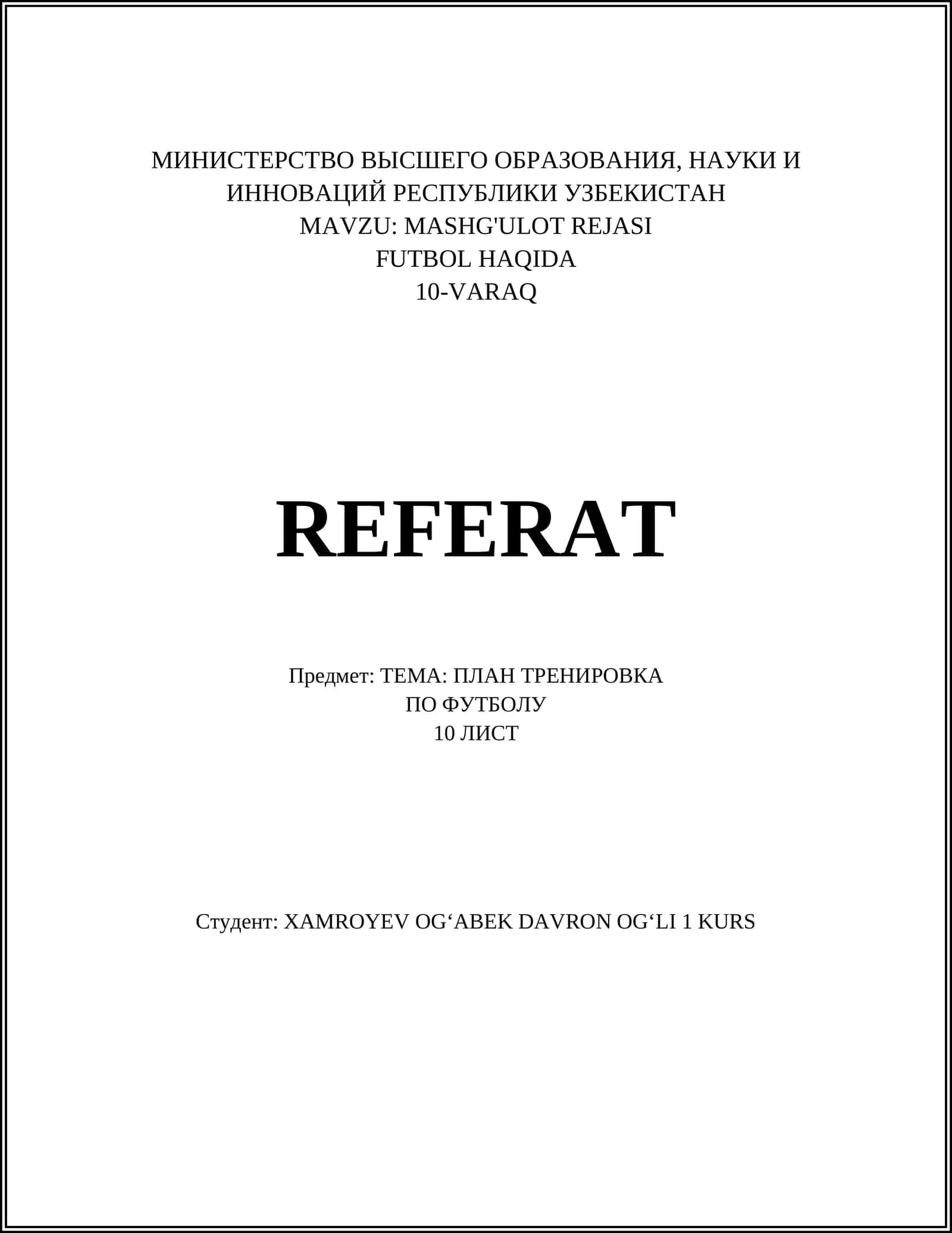 MASHG'ULOT REJASI 1
