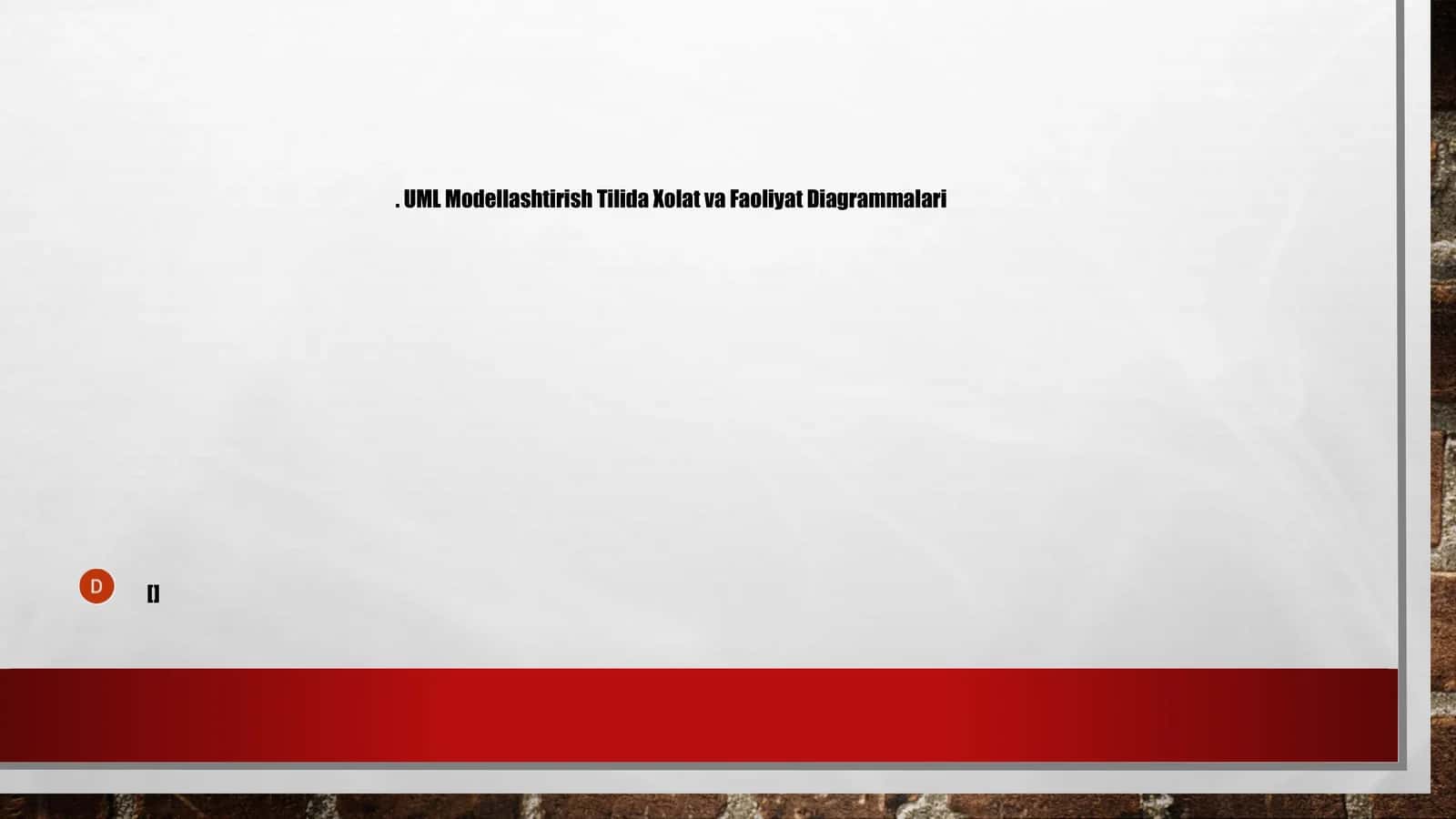Faoliyat va xolat diagrammalari 1