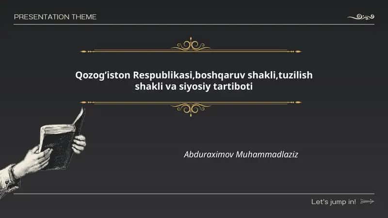 Qozog’iston Respublikasi,boshqaruv shakli,tuzilish shakli va siyosiy tartiboti 1