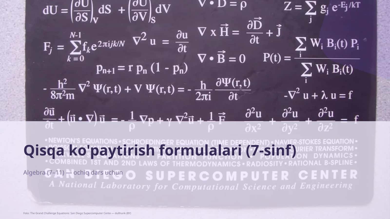 Qisqa ko'paytirish formulalari (7-sinf) 1