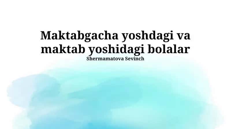 O'yin va ta'lim 1