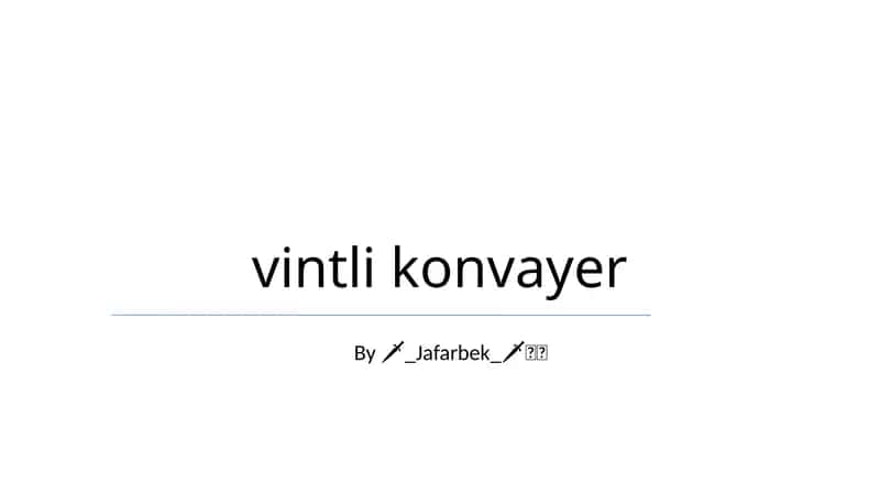 Konveyer lenta 1