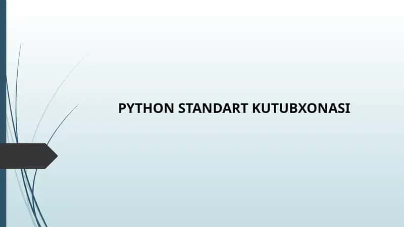 PYTHON STANDART KUTUBXONASI 1