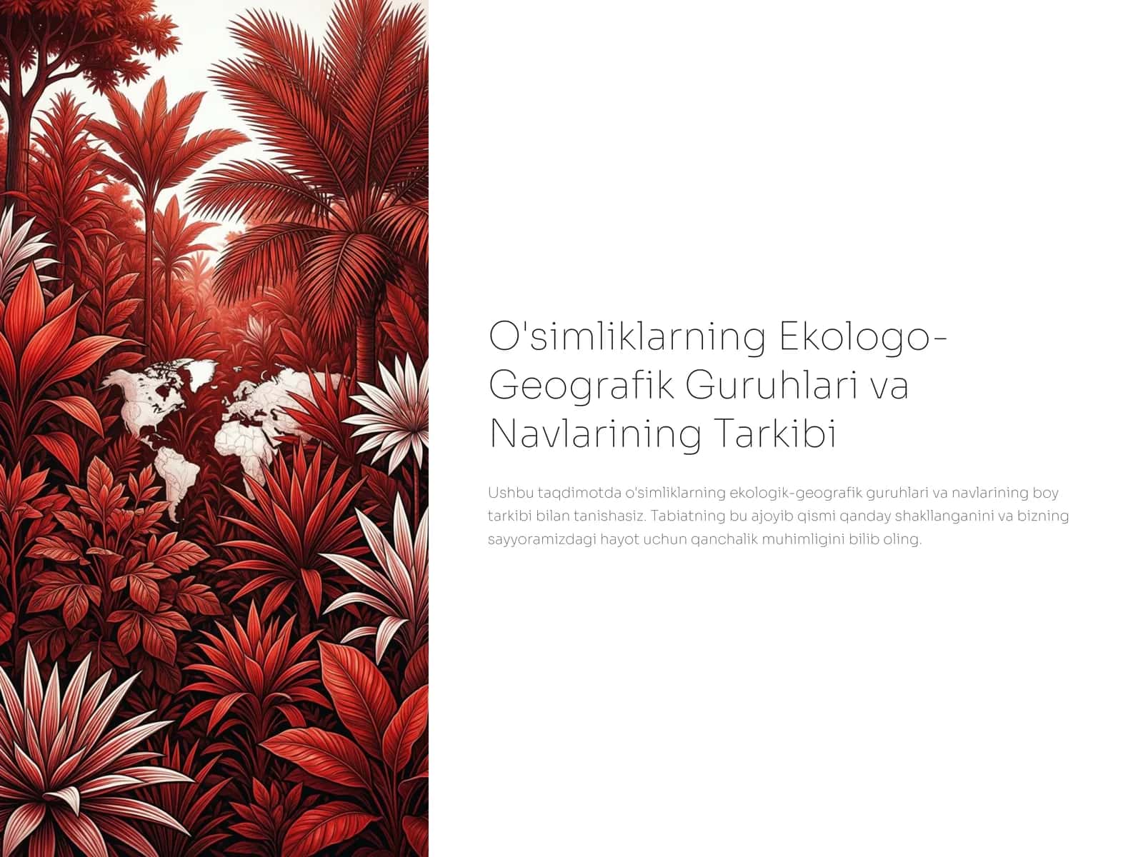 O'simliklarning Ekologo-Geografik Guruhlari va Navlarining Tarkibi 1