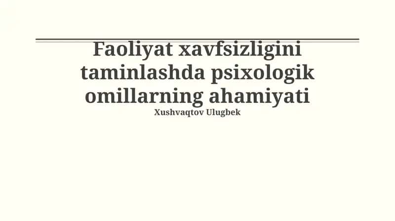 Xavfsizlik madaniyatini shakllantirish 1