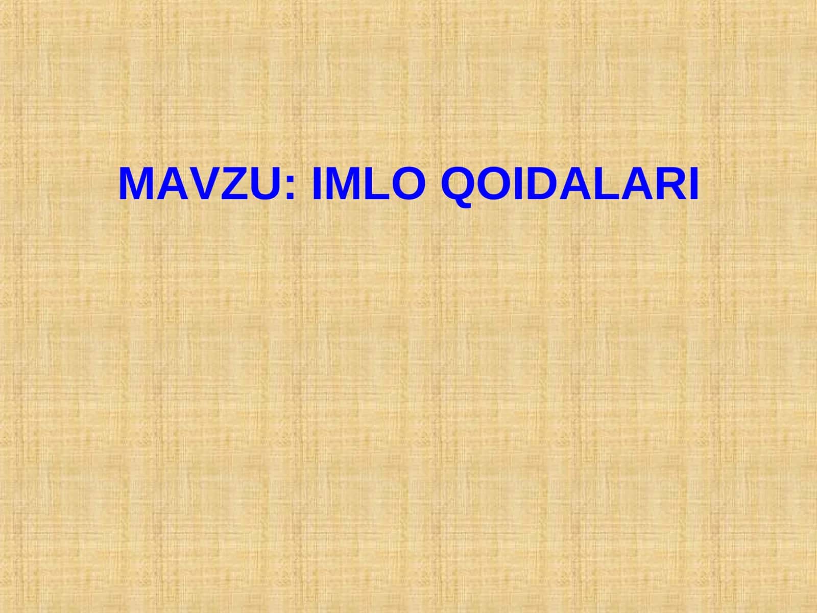 IMLO QOIDALARI 1