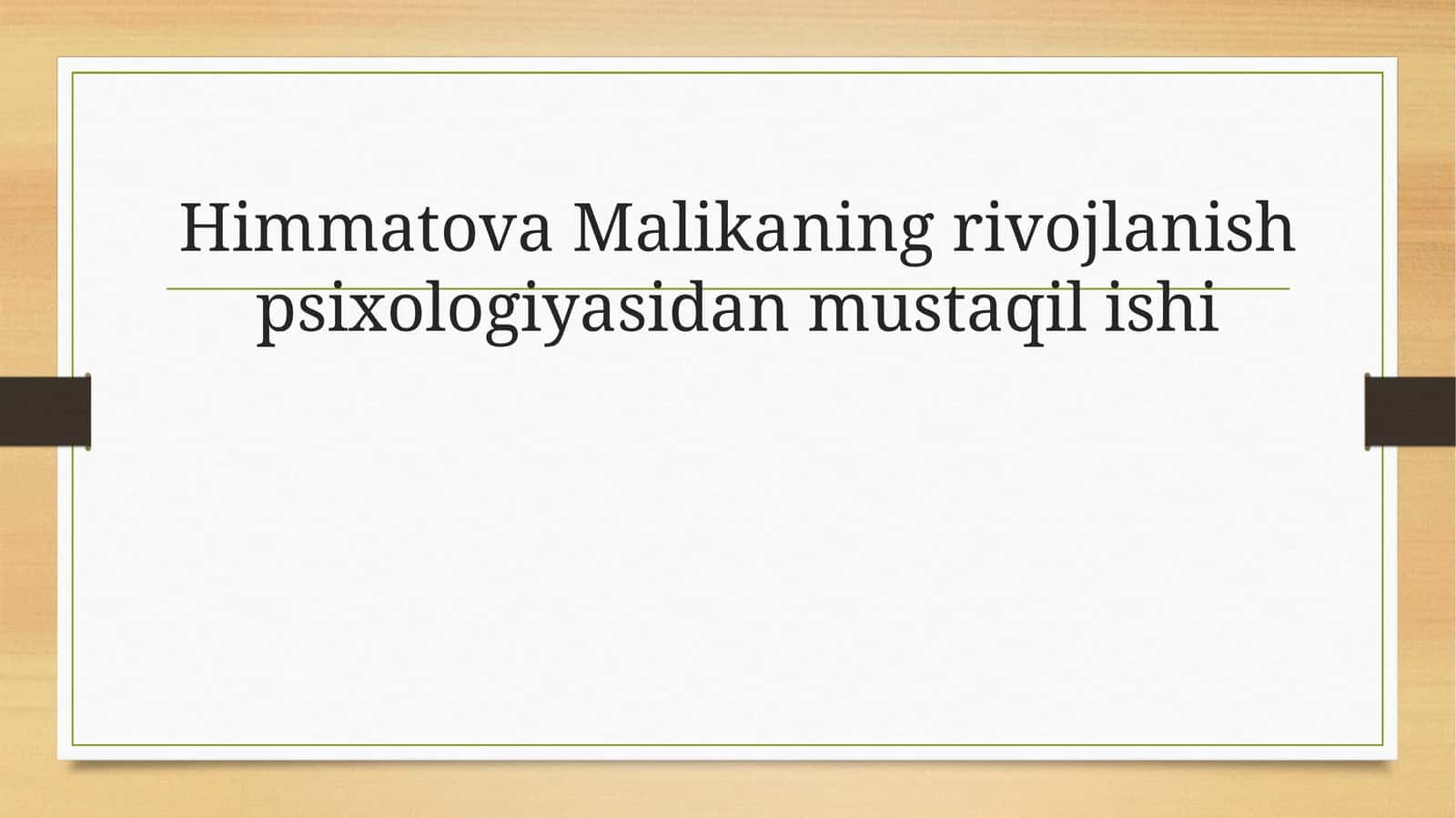 Yetuklikning Umumpsixologik Tavsifnomasi 1