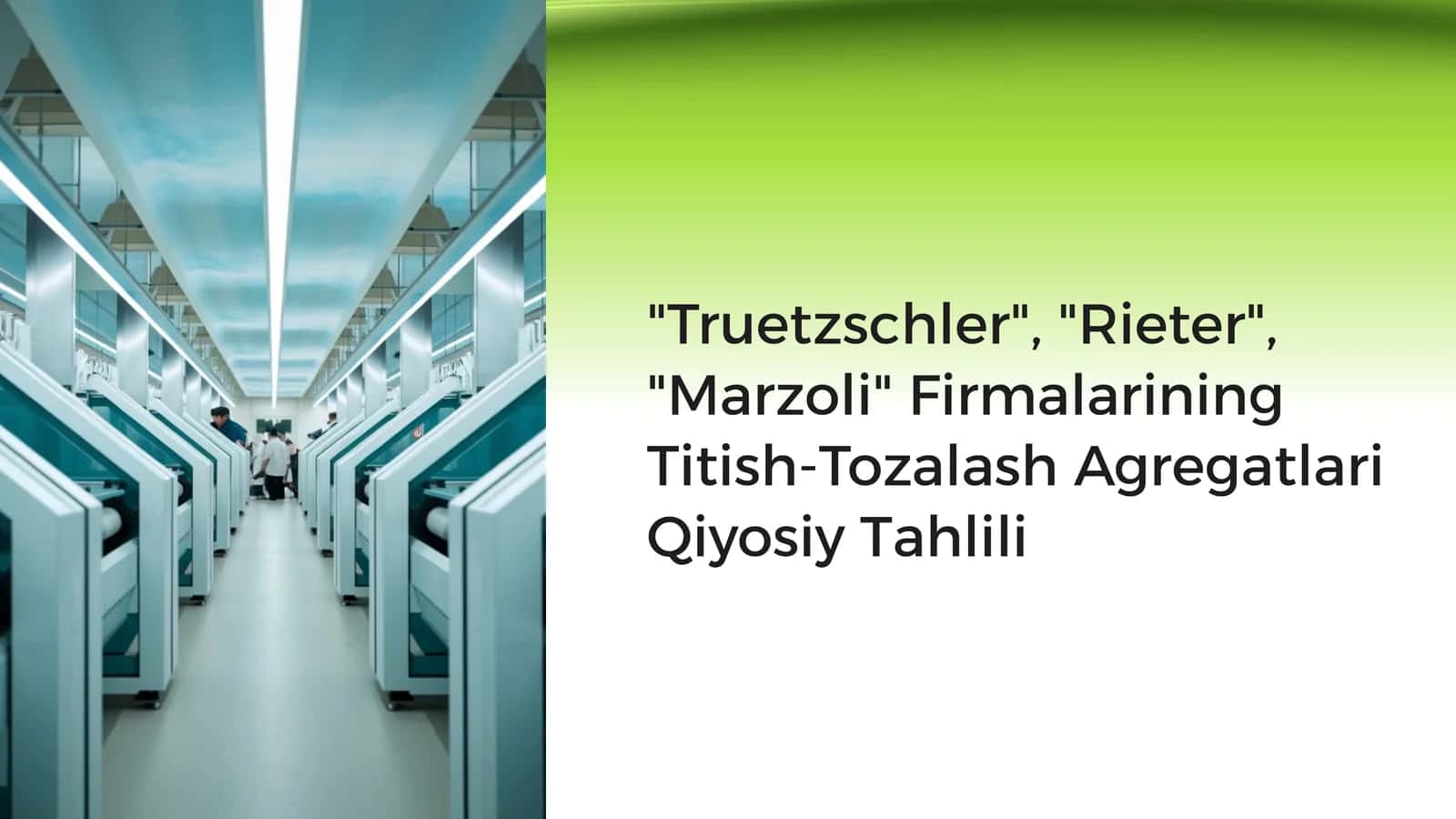 Truetzschler Titish-Tozalash Agregati 1