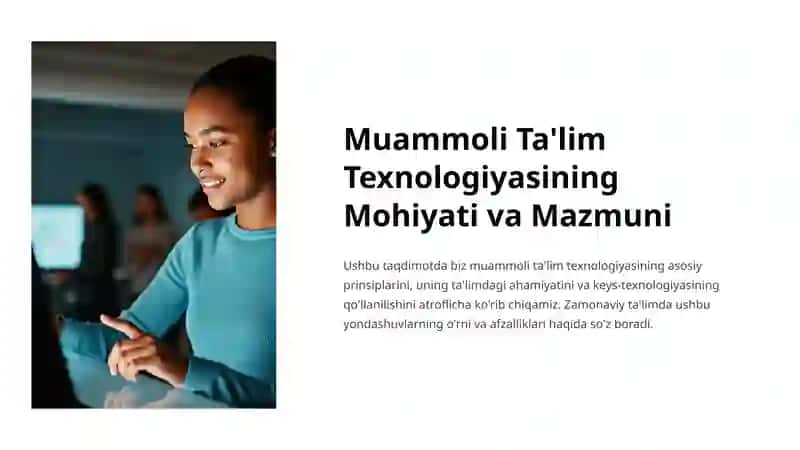 Muammoli Ta'lim Texnologiyasi