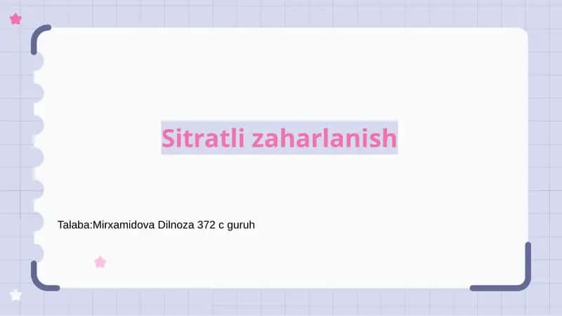 Sitratli zaharlanish 1