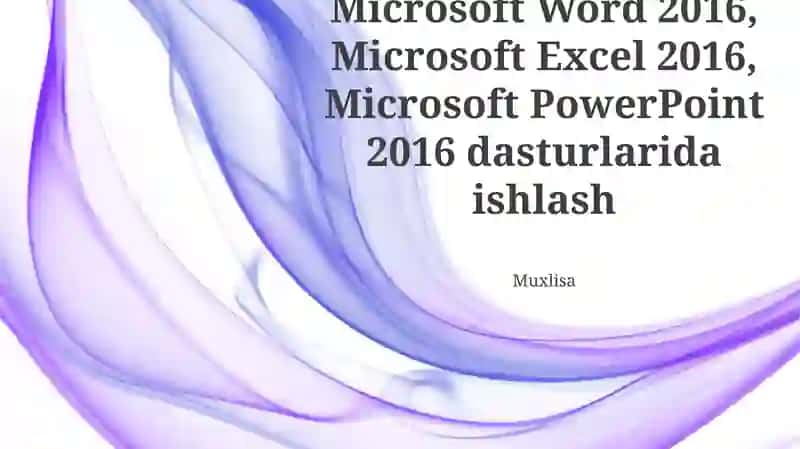 Excel 2016 Funksiyalari va Formulalari