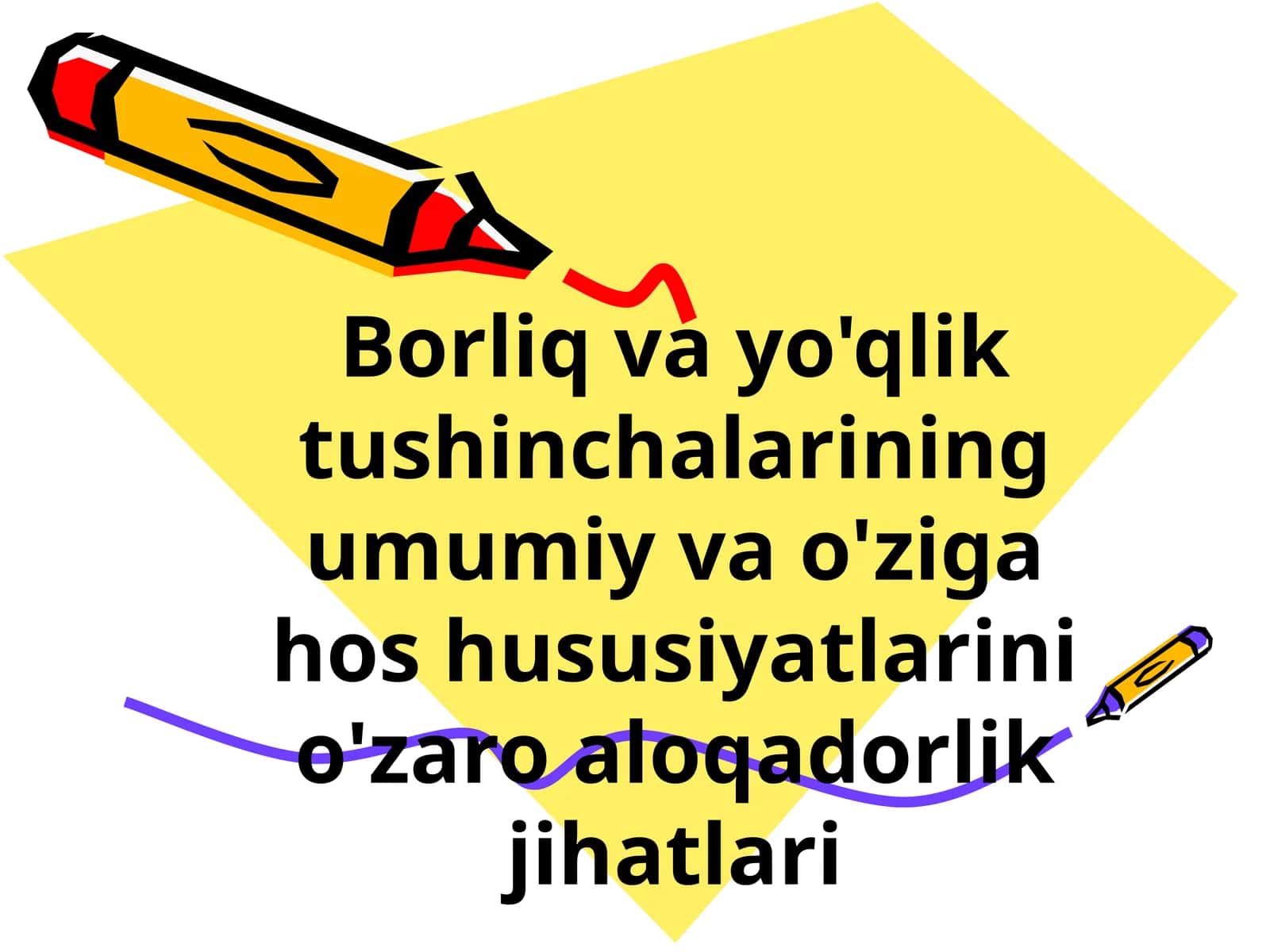 Borliq va yo'qlik tushinchalarining umumiy va o'ziga hos hususiyatlarini o'zaro aloqadorlik jihatlari 1