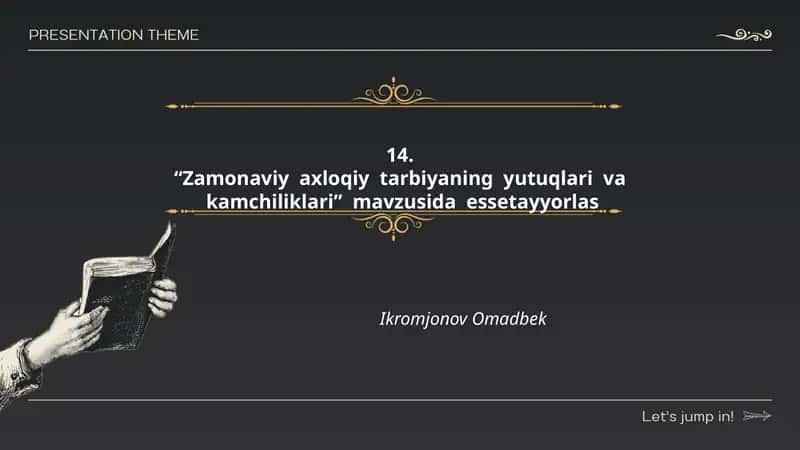 Zamonaviy axloqiy tarbiyaning yutuqlari va kamchiliklari 1