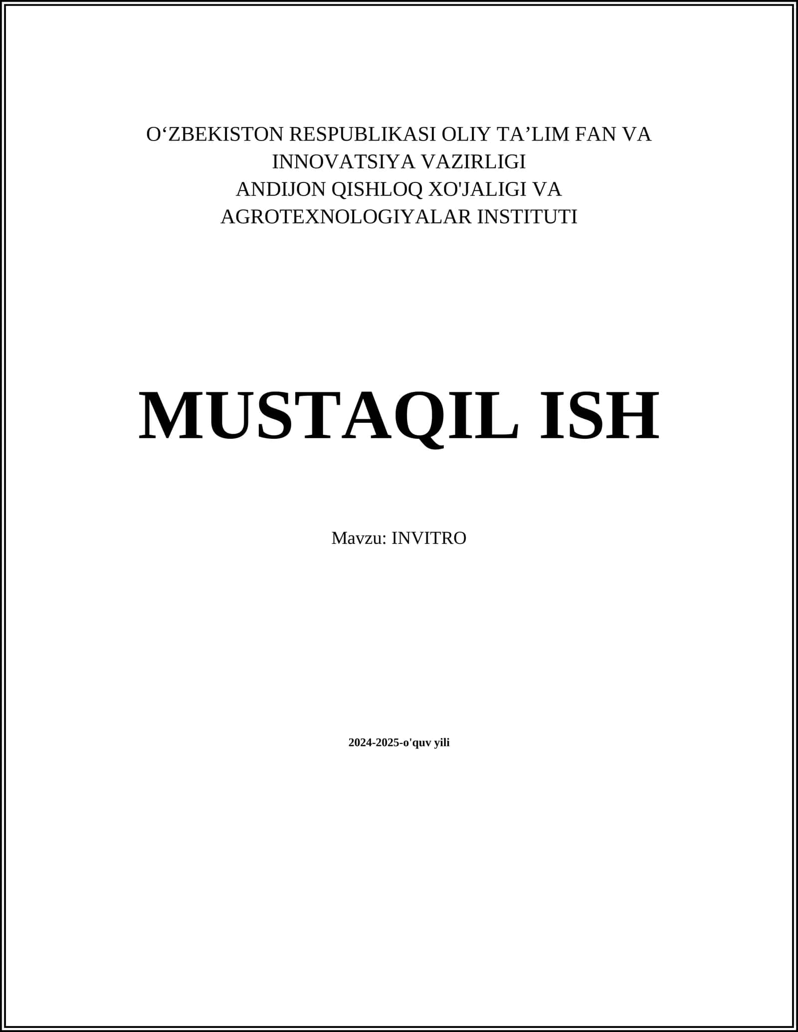 INVITRO 1
