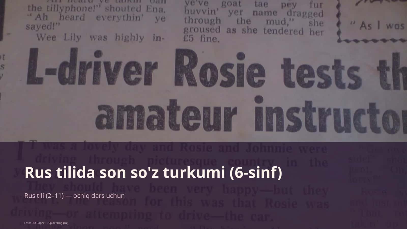 Rus tilida son so'z turkumi (6-sinf) 1