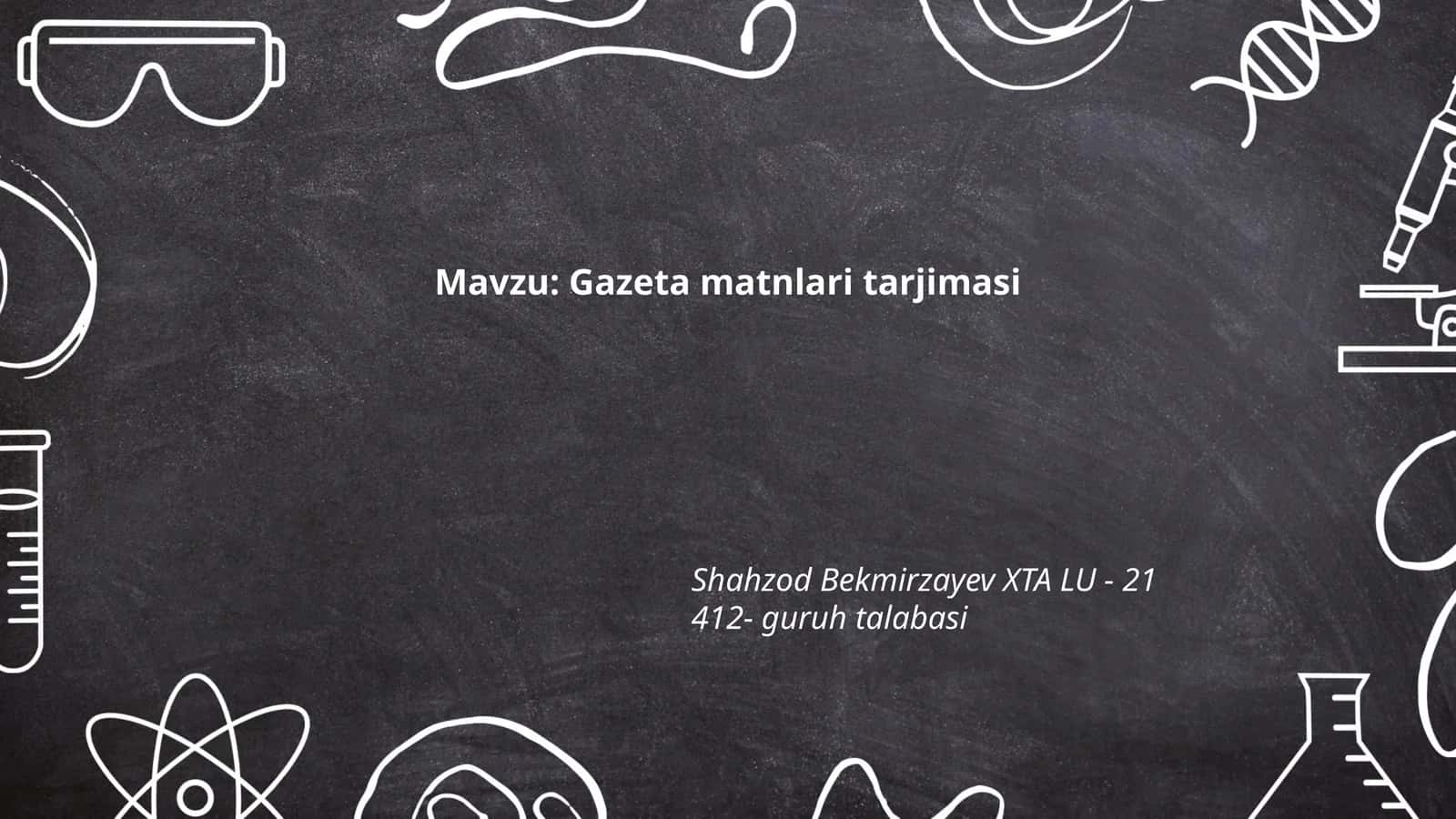 Gazeta matnlari tarjimasi 1