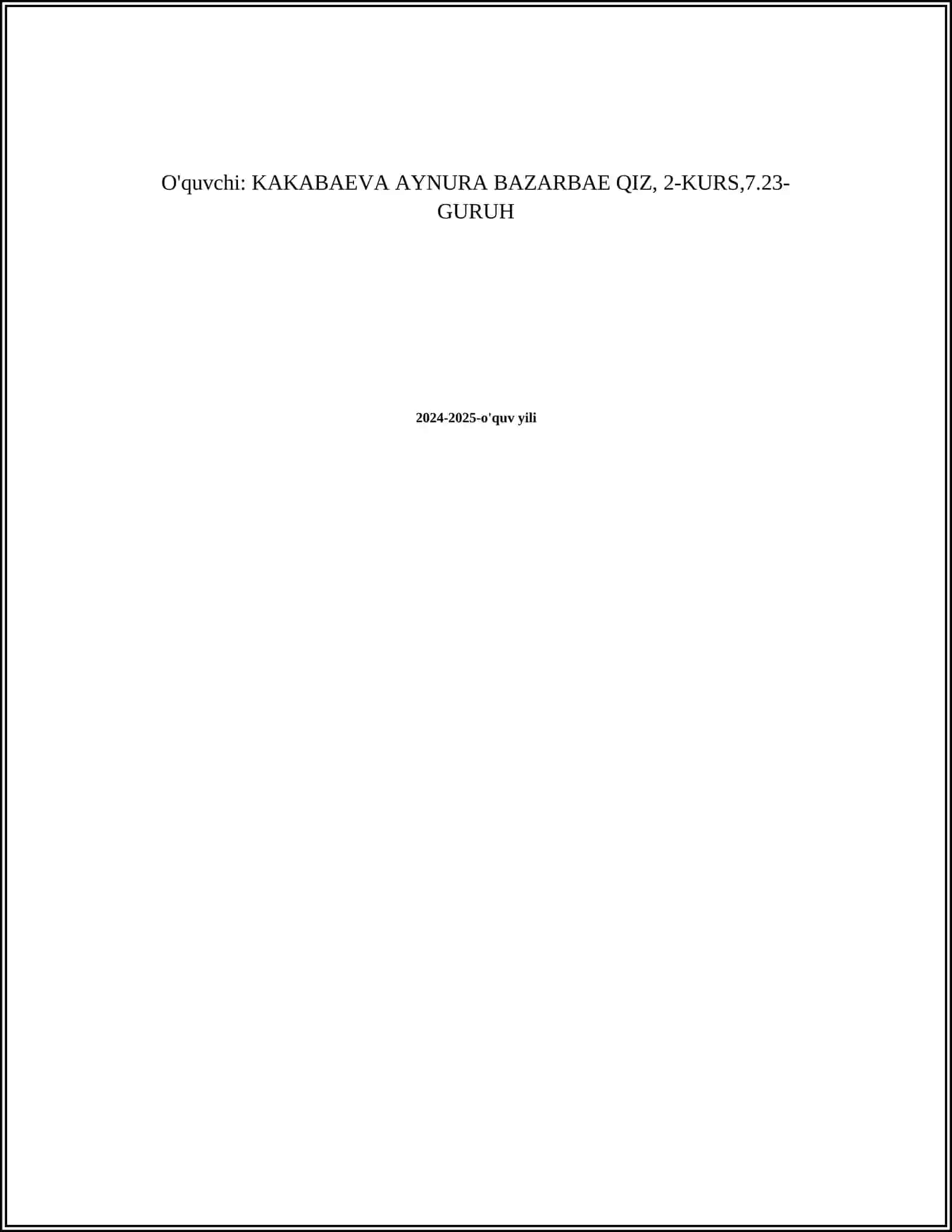 BIZNES - REJA ISHLAB CHIQISH 2