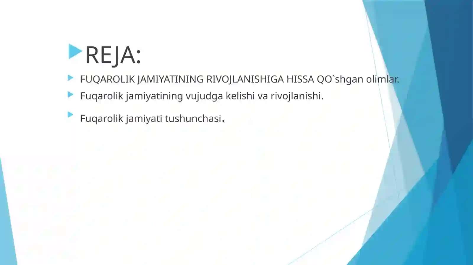 FUQAROLIK JAMIYATINING  MAZMUN VA MOXIYATI 2