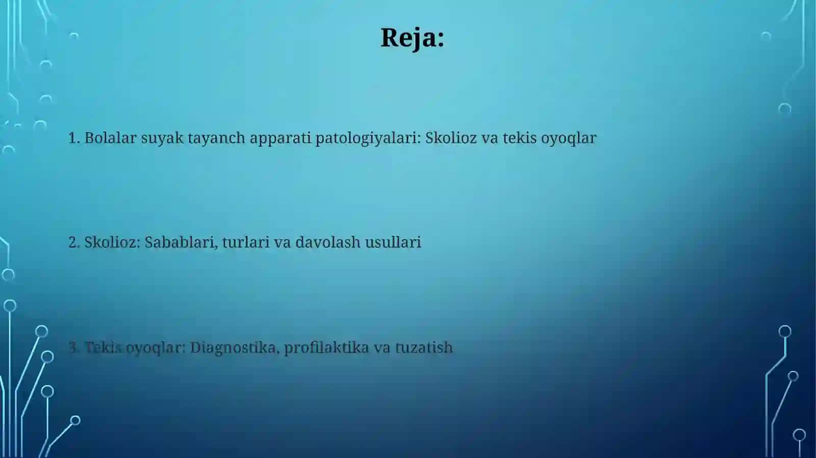 Bolalarda suyak tayanch apparatining patologik xolatlari: skalioz,yassi oyoqlilik 2