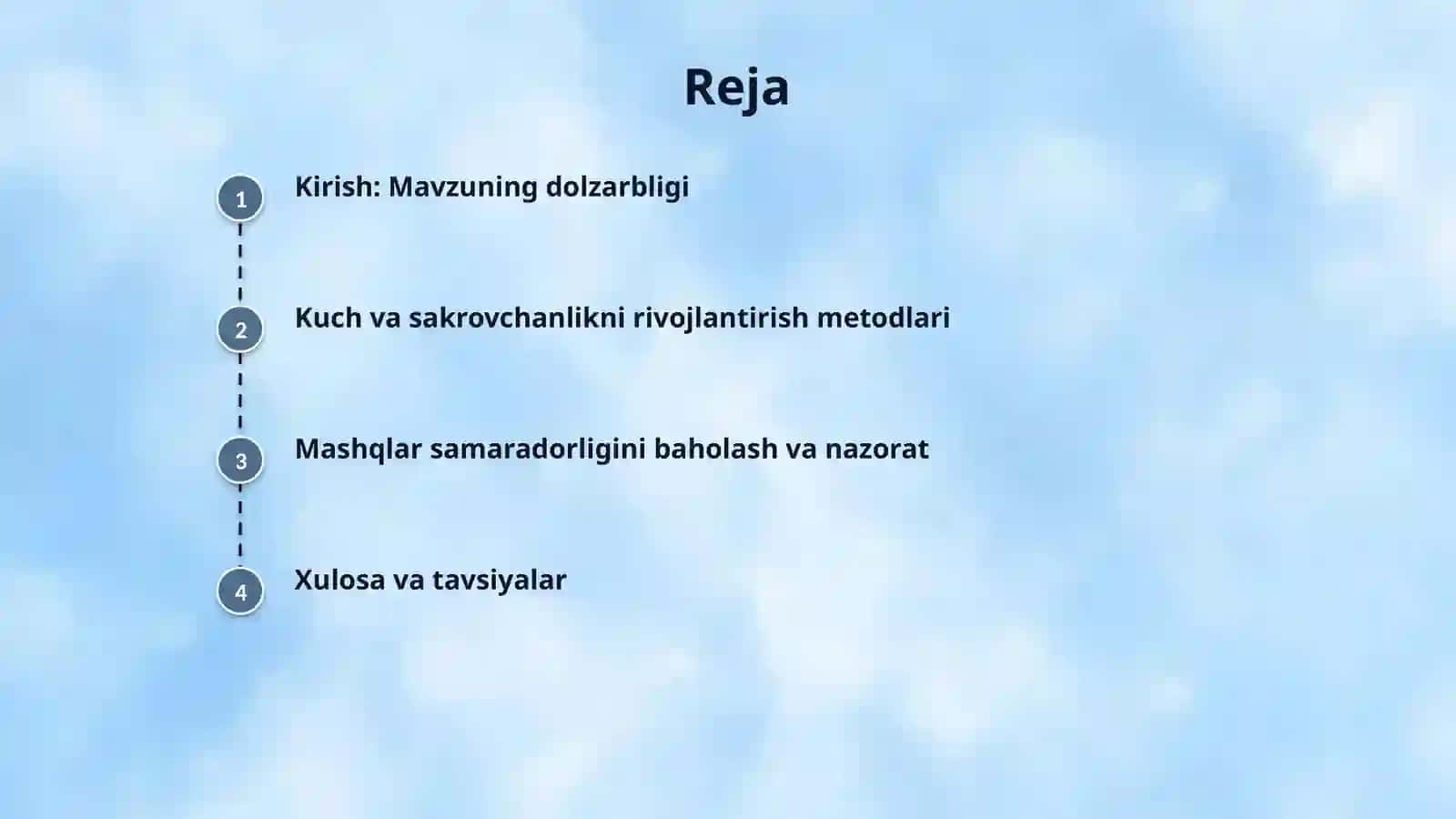 Yengil atletika holatda kuch va sakrovchanlikni rivojlantirish 2