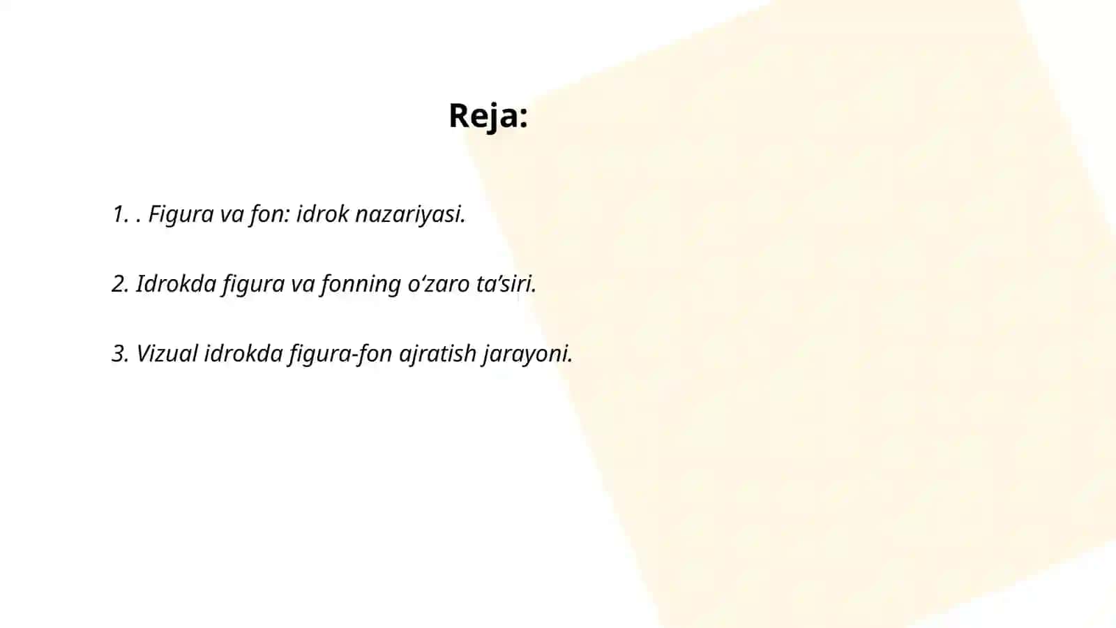 Figura va fon: idrok nazariyasi 2
