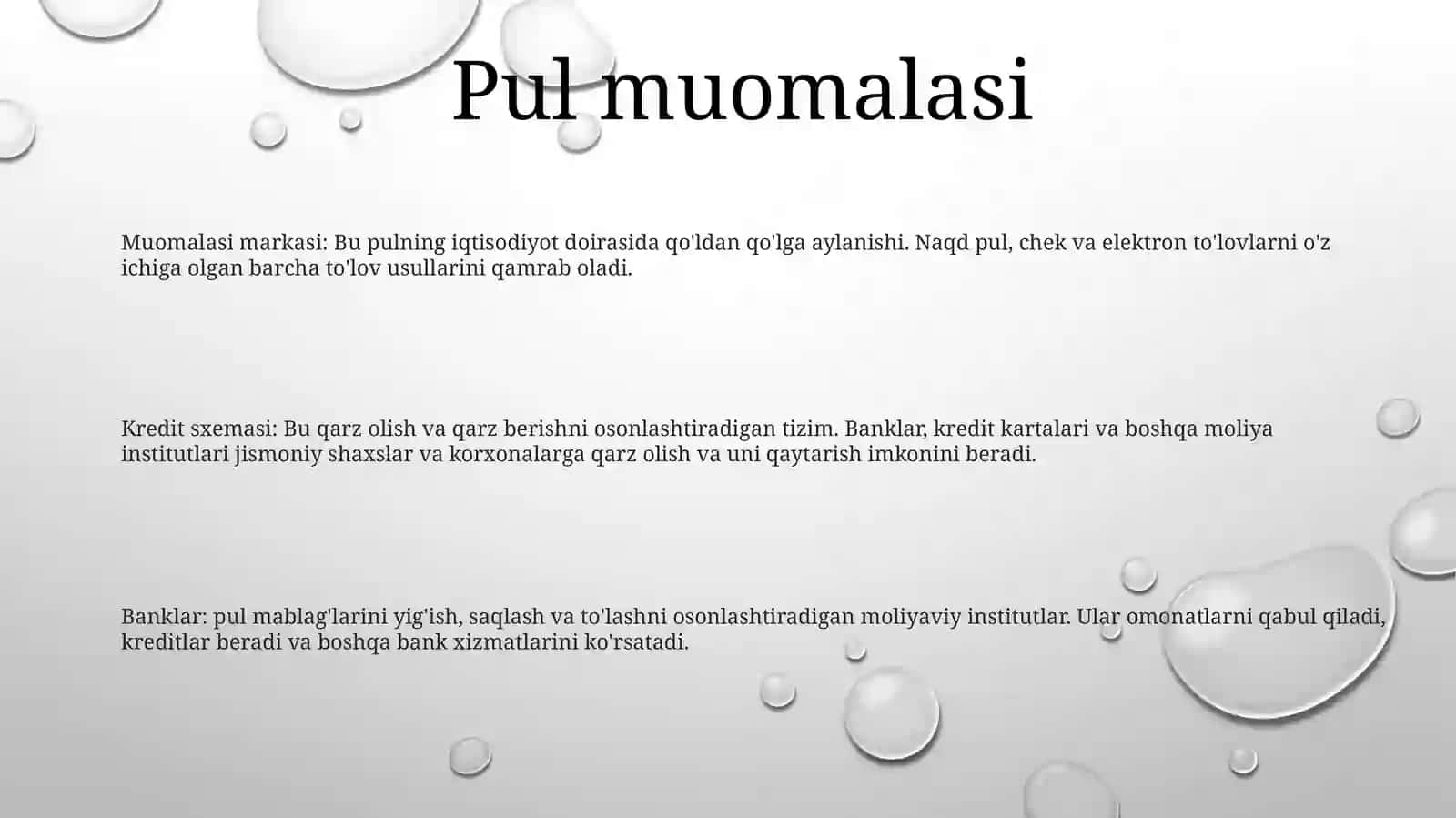 Pul Muomalasi, Kredit Tizimi Va Banklar 2