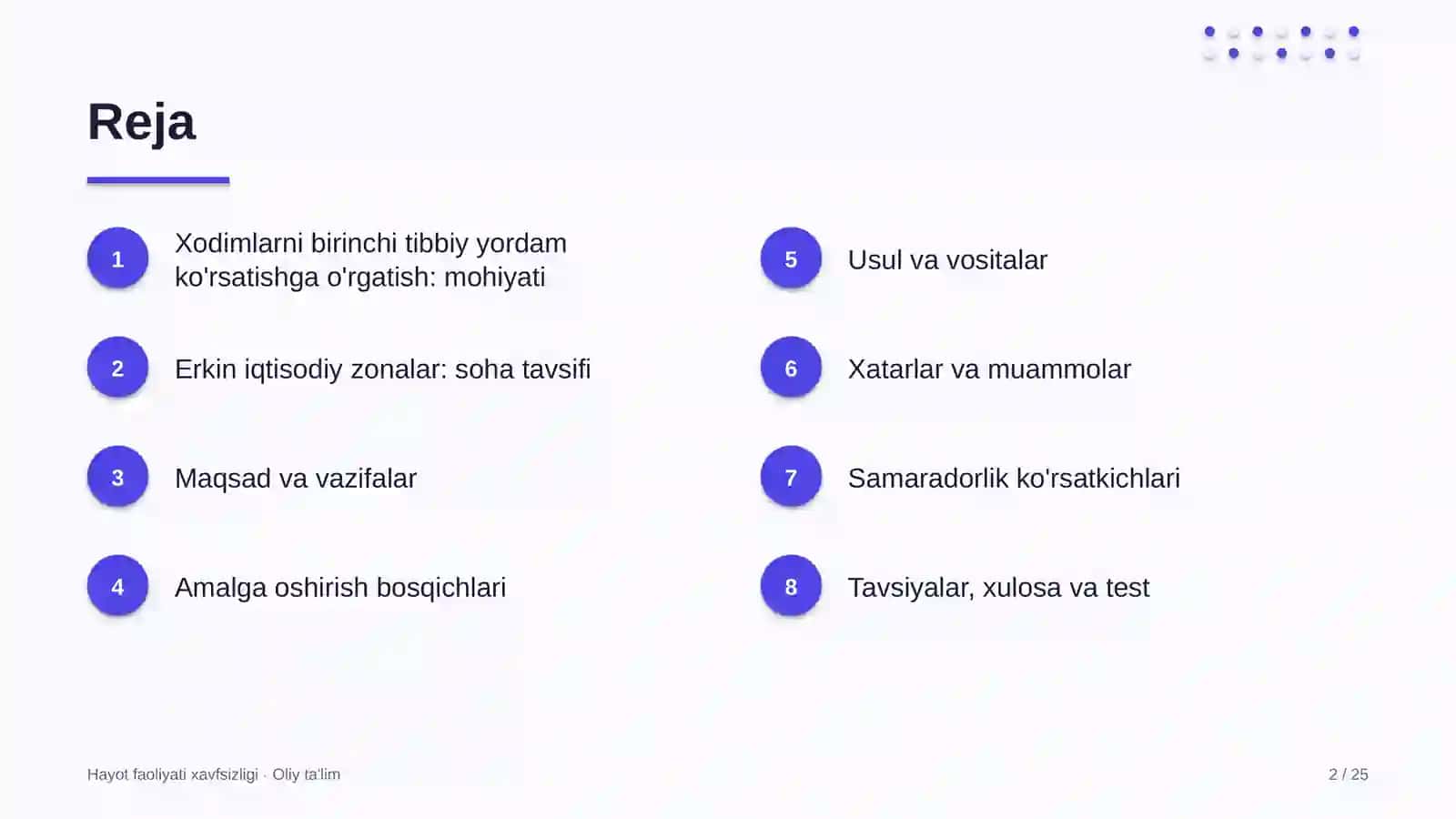erkin iqtisodiy zonalarda xodimlarni birinchi tibbiy yordam ko'rsatishga o'rgatish 6091 2