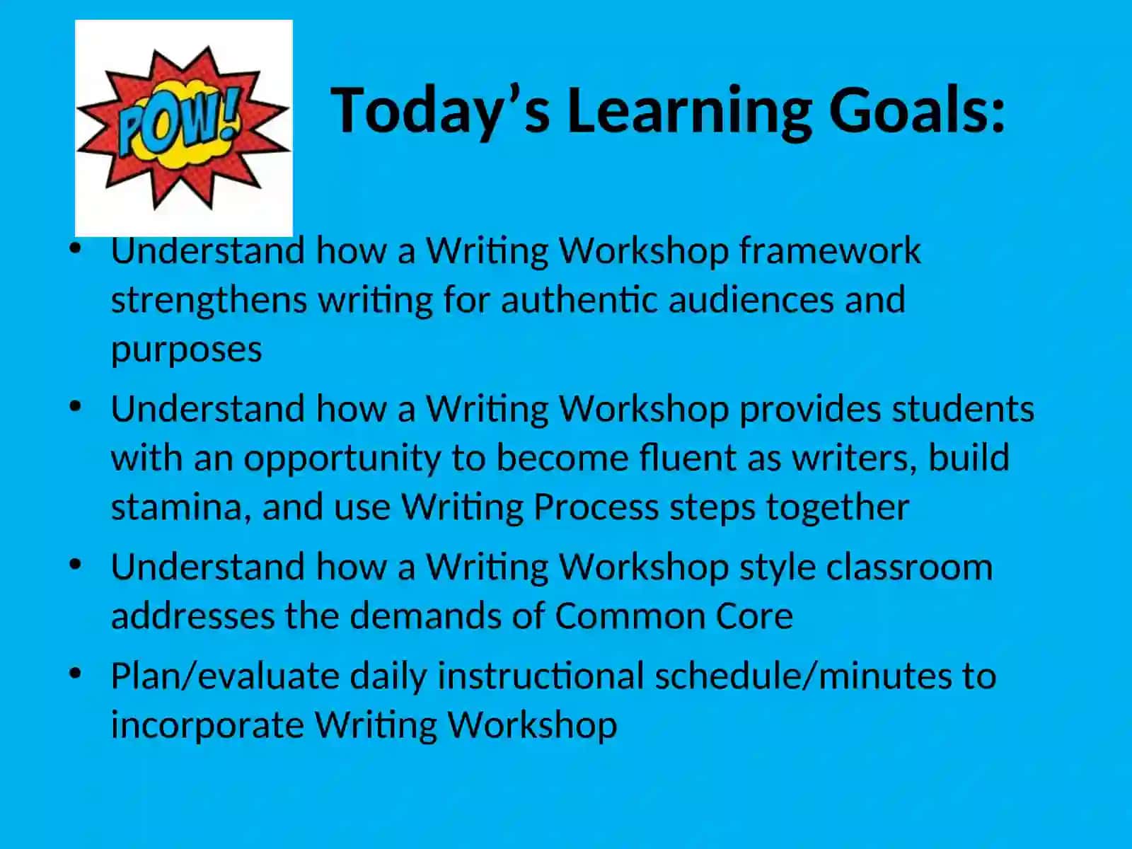Setting up a SUPERWriting Workshop Within the Classroom 2