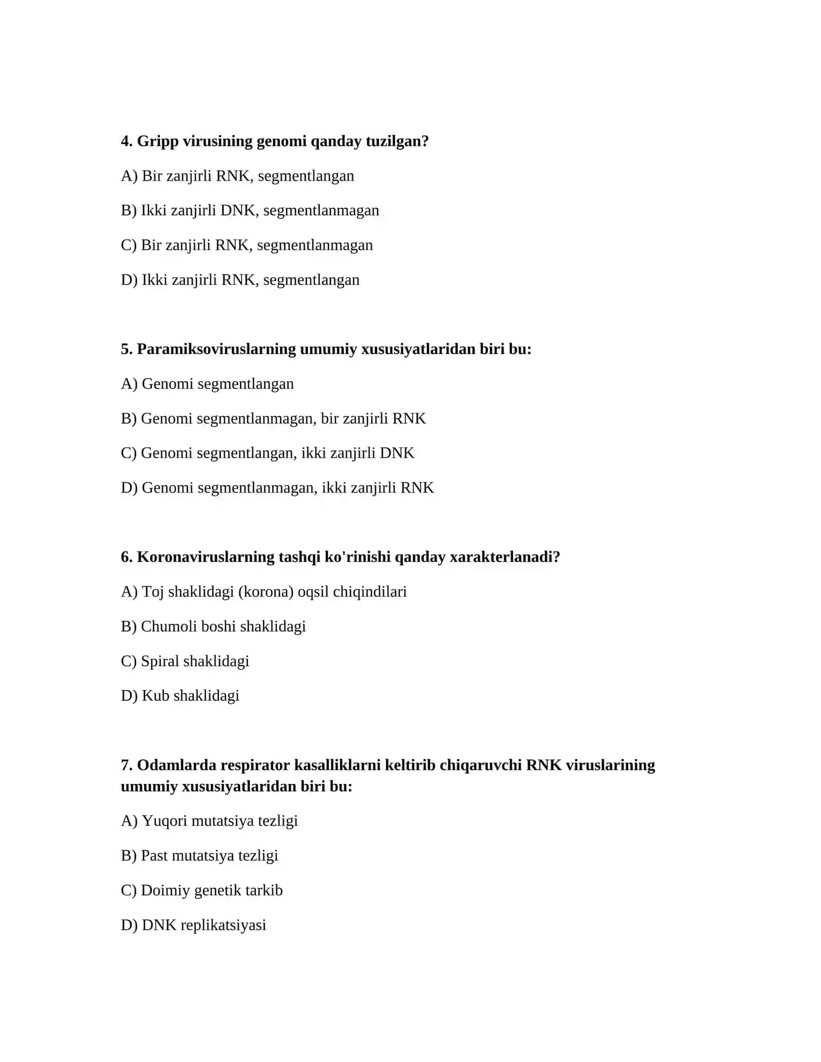 RN K viruslari - odamda respirator kasallik keltirib chiqaruvchi viruslar: ortomiksoviruslar (gripp). paramiksoviruslar lqizamiq. tepkil koronovirus!ar. Umumiy xusus'yatlari. Inson patologiyasidag i ro Virusologk diagonostikasi Maxsus profilaktikasi (Laboratoriya mashg'ulotari 2