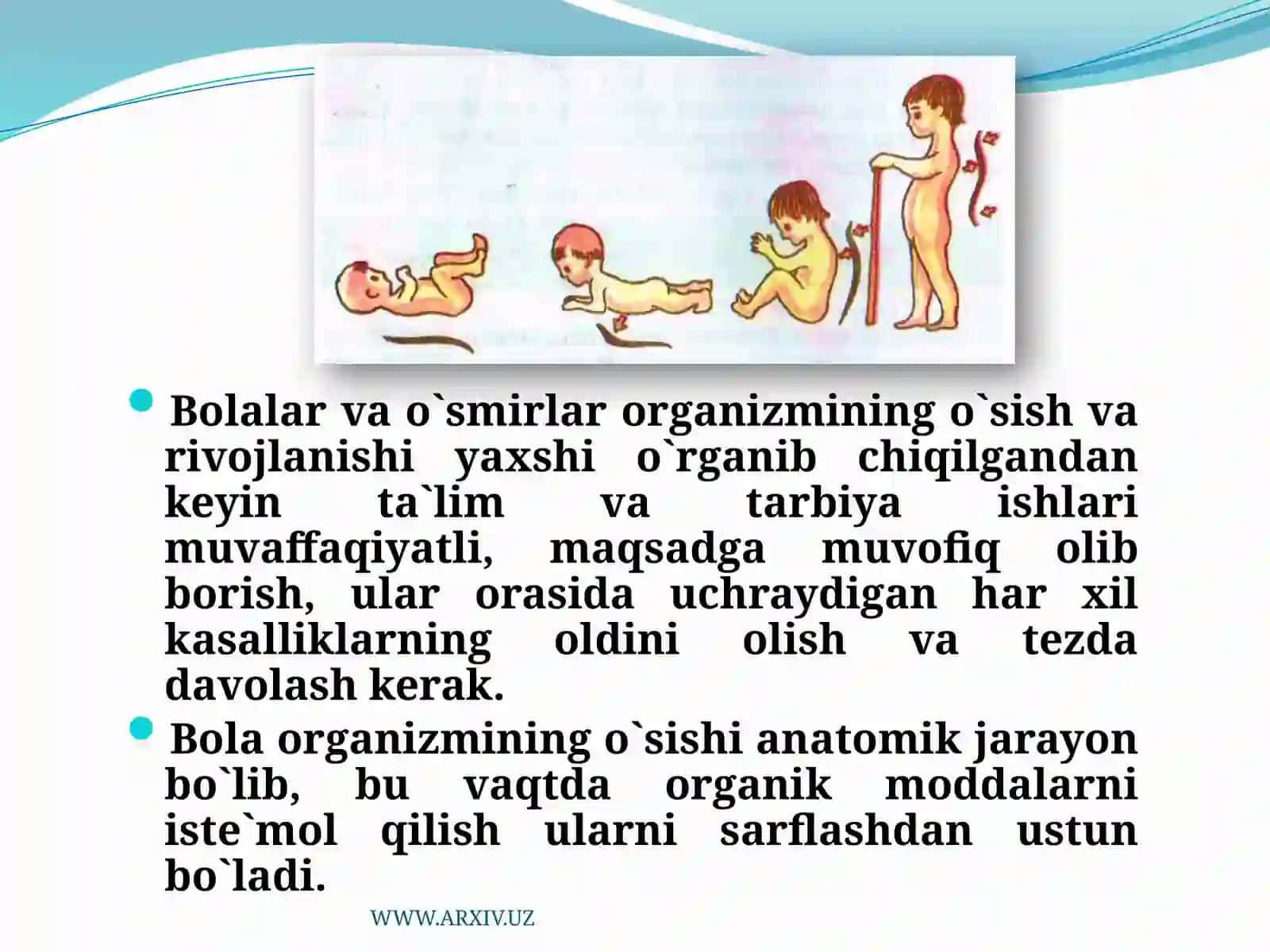 Organizmning o`sish va rivojlanishi gatalar 2