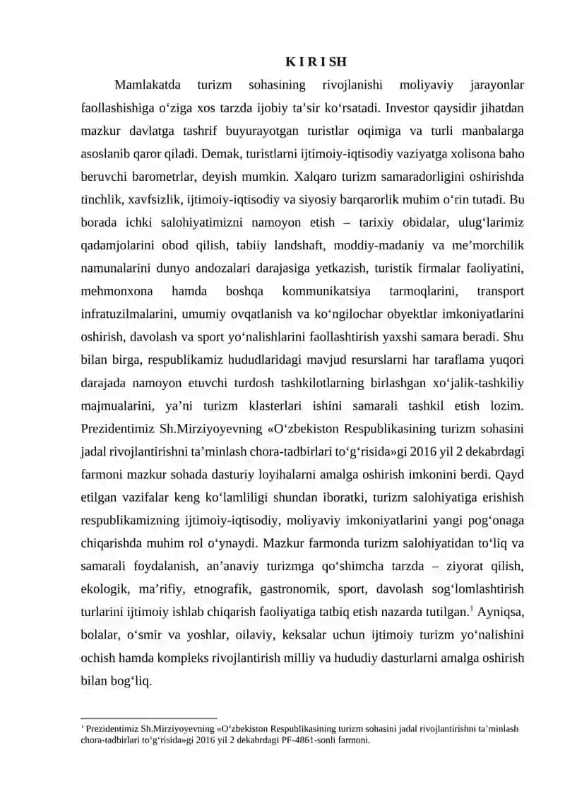 EKOTURIZMNING TAMOYILLARI VA DAVLAT BOSHQARUVINI О‘RGANISH VA TAKOMILASHTIRISH 2