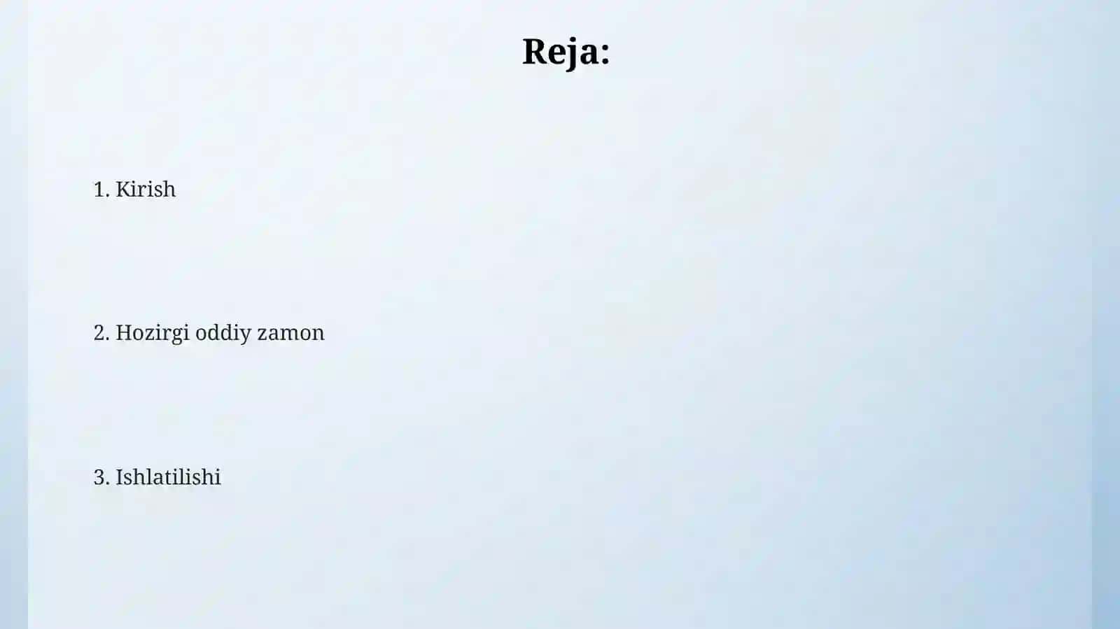 Present simple 2