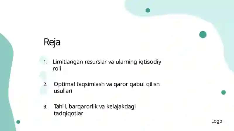 Limitlangan resurslardan foydalanish qarorini 2