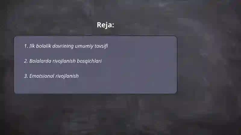 Ilk bolalaik davrida psixologik xususiyatlar 2