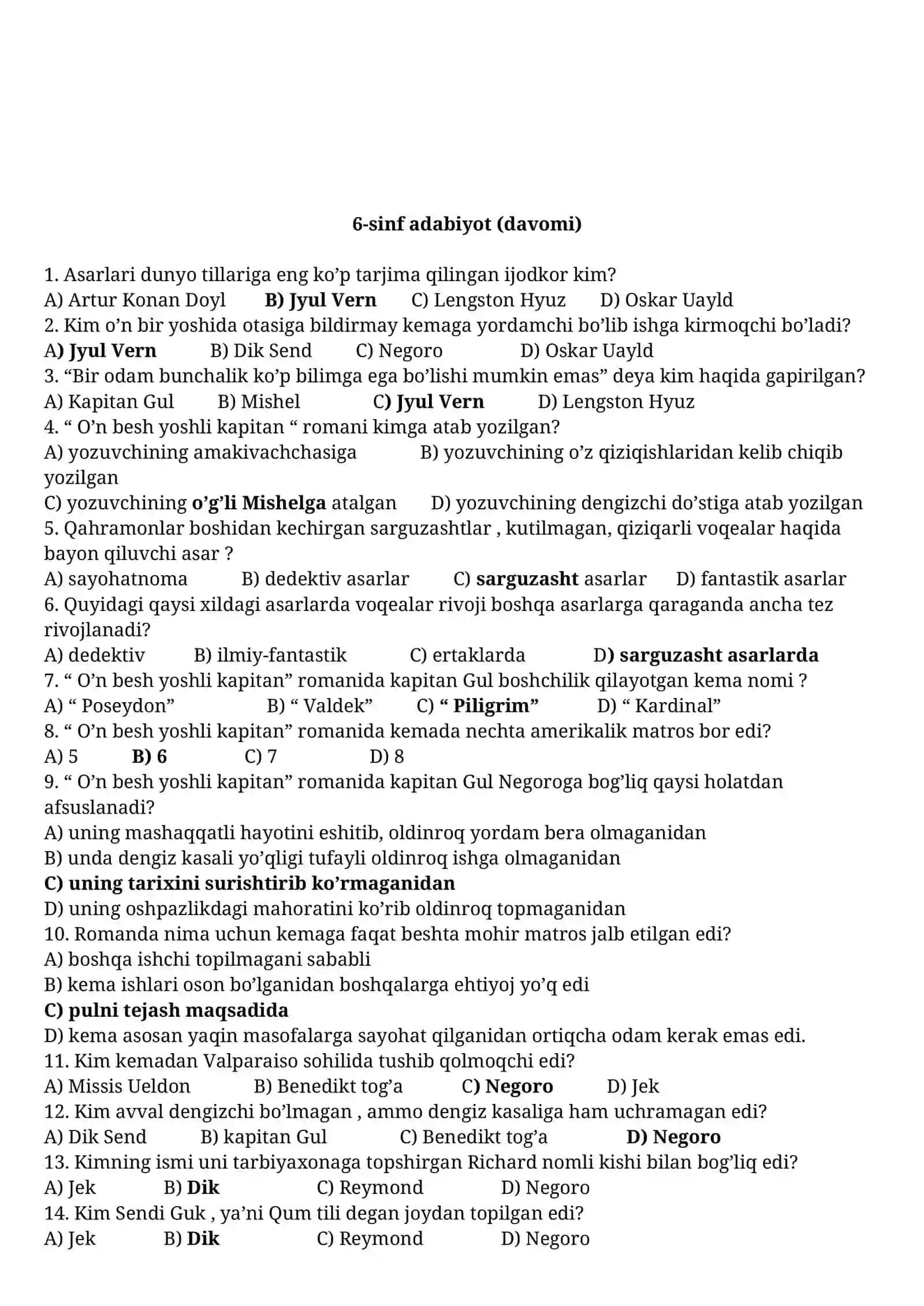 6-SINF YANGI ADABIYOT 2