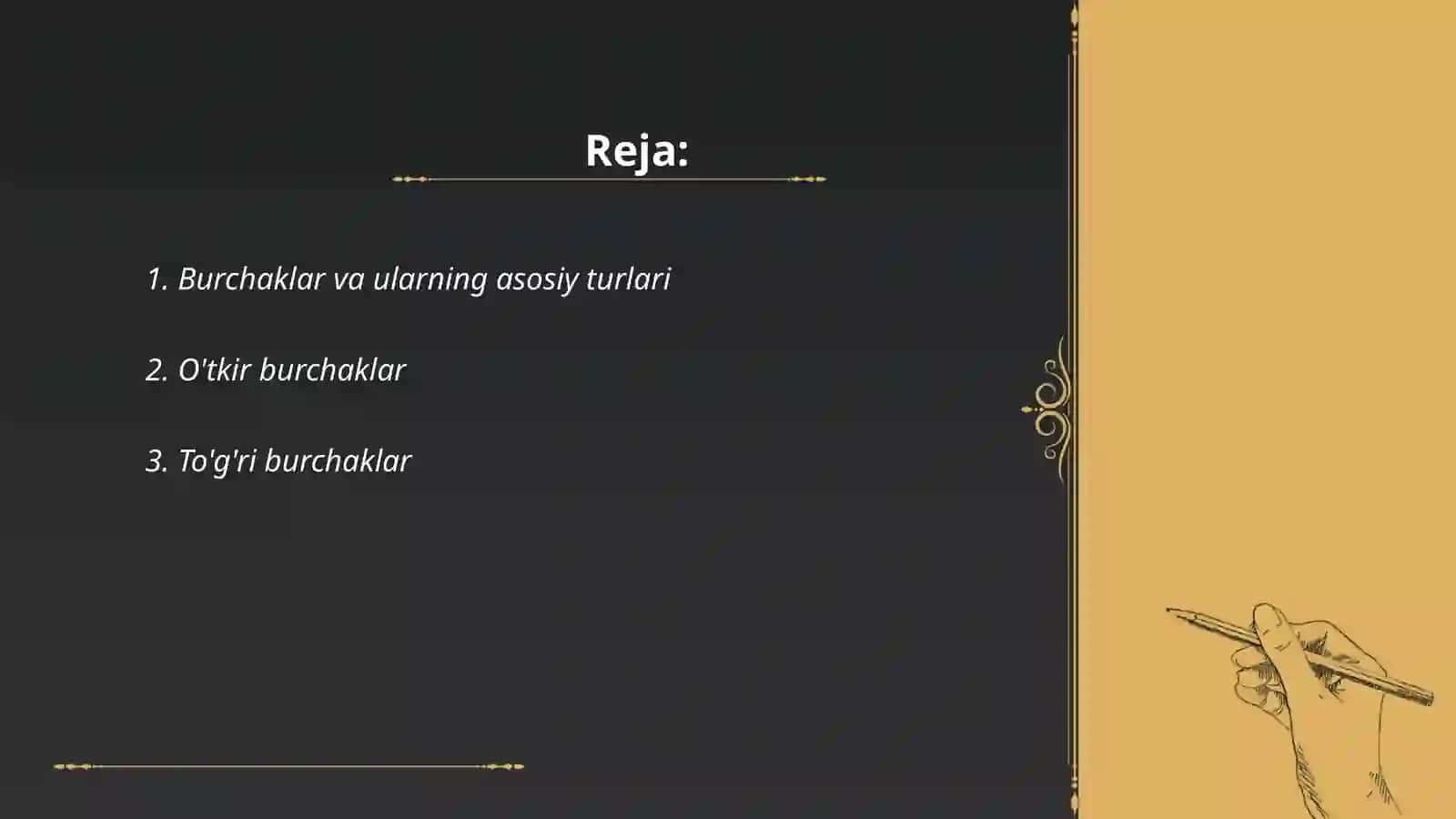 Burchaklar va ularning turlari 2