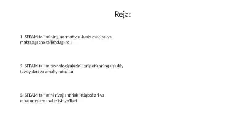 Maktabgachata'limda STEAM ta'lim texnologiyasidan foydalanishning me'yoriy va uslubiyasoslari 2