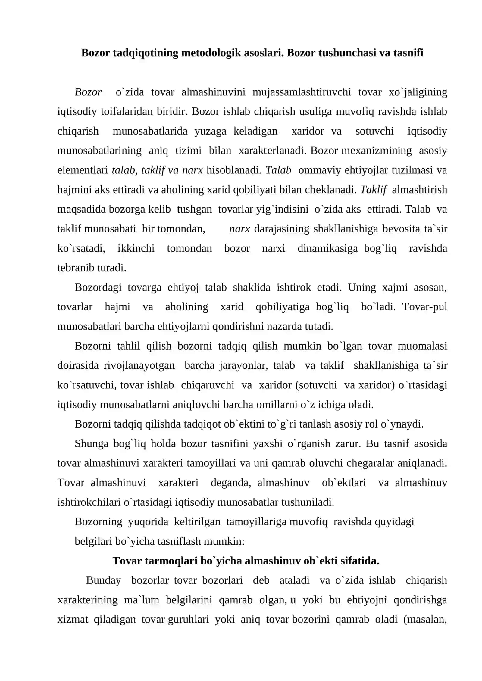 Bozor tadqiqotlari mazmuni va yuritish uslublari 2