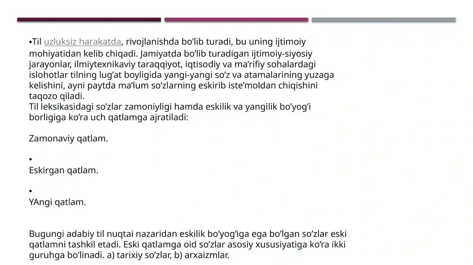 Eskirgan so’zlar 2