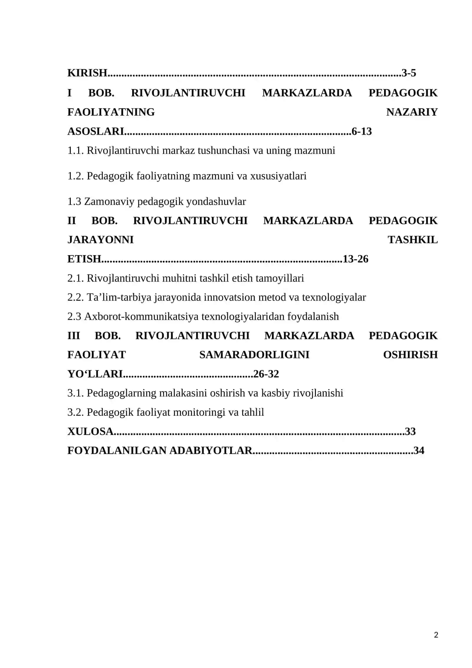 Rivojlantiruvchi markazlarda pedagogik faoliyat 2
