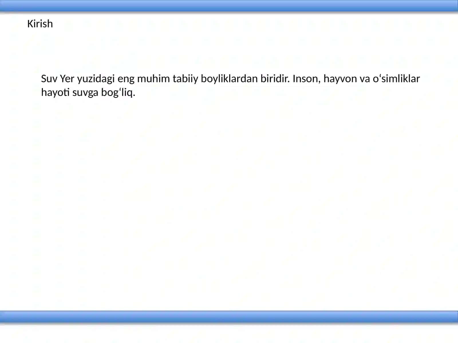 Suvning tabiatdagi aylanishi 2